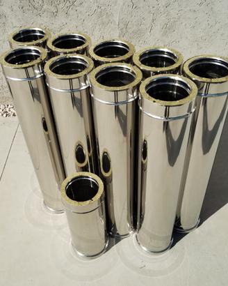 Tubi canne fumarie acciaio inox coibentati