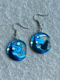 Orecchini Notte Stellata Van Gogh con Gatto