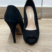 tacchi alti open toe neri