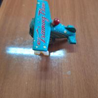 Aereo in latta con molla ricaricabile