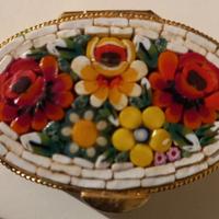 PORTAPILLOLE CON MICROMOSAICO FIORENTINO