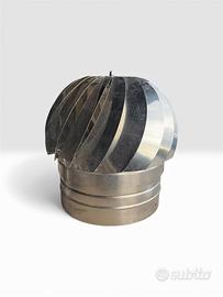 Comignolo girevole eolico in acciaio inox,