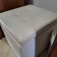 pouf contenitore box 45x45x43 15euro simil pelle,
