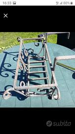 PORTA VASA IN FERRO BATTUTO ANNI 60