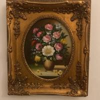 Quadro dipinto con fiori