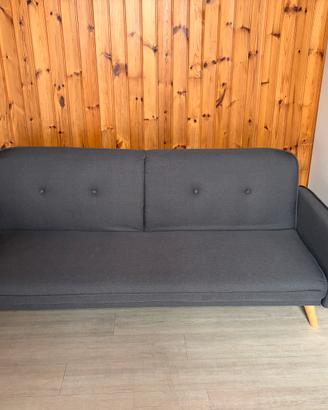 Divano letto Tessuto Grigio Rovere  salotto stoffa