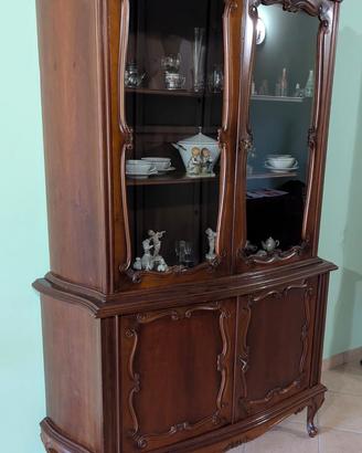 Mobili credenza e vetrina in stile Luigi Filippo