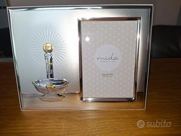 cornice d'argento Mida  per battesimo