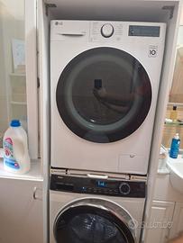 Lavasciuga. LG D2R5S09TSWW Lavasciuga 9.5 kg