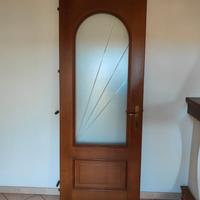 Porte interne vetrate in legno massello 80x210cm