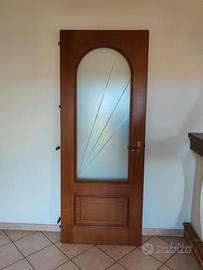 Porte interne vetrate in legno massello 80x210cm