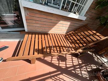 Sdraio da giardino in legno