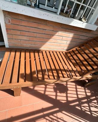 Sdraio da giardino in legno
