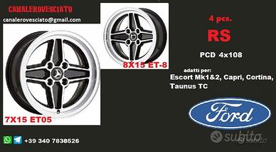 Cerchi in lega rs 7x15 8x15 4x108 ford