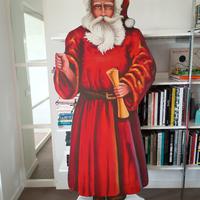 Grande Babbo Natale legno dipinto a mano