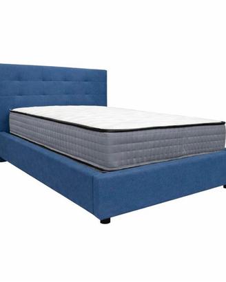 letto 1 piazza e mezzo di pelle di colore blu