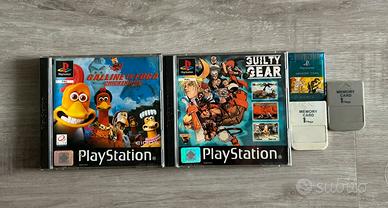 Giochi Ps1 + 3 memory card