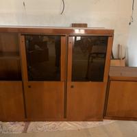 Mobile e tavolo per  salotto legno  di noce