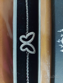 Bracciale acciaio con farfalla Sagapò