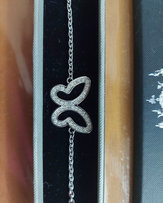 Bracciale acciaio con farfalla Sagapò