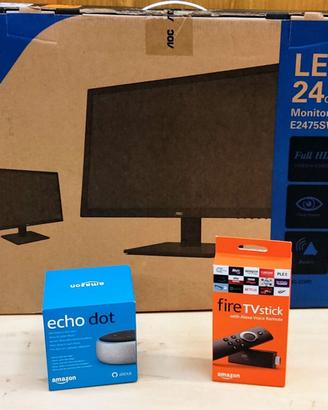 Kit Media Center: Monitor AOC E2475SVJ, Fire Stick