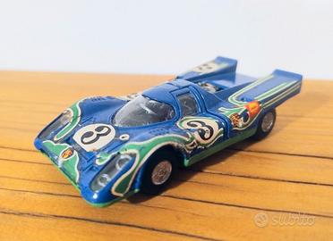modellino Mercury 1/43 Porsche 917 blu anni 80 