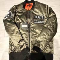 Bomber verde biker XL nuovo