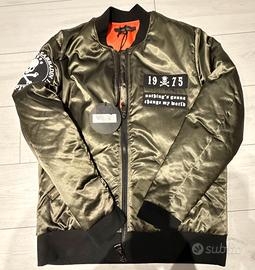 Bomber verde biker XL nuovo