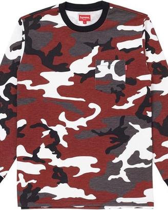 Supreme Pocket Tee Red Camo (size: M)
