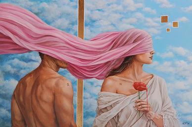 Quadro con ritratti, arte figurativa contemporanea