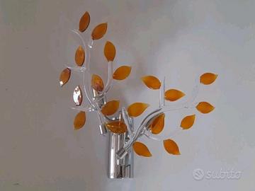 Applique in vetro e metallo foglie Ideal Lux