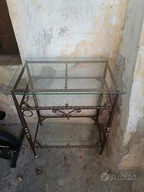 Mobiletto tv in ferro battuto