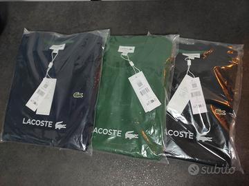 Felpa Lacoste uomo tg 3/4/5/6/7 nero blu verde