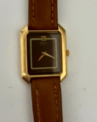 Orologio Seiko Tank  vintage oro e marrone