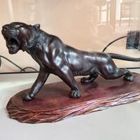 antica tigre bronzo giapponese