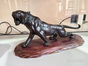 antica tigre bronzo giapponese