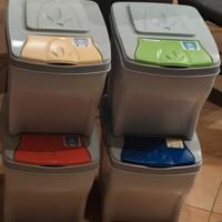 Set pattumiere raccolta differenziata Bama–4 pezzi