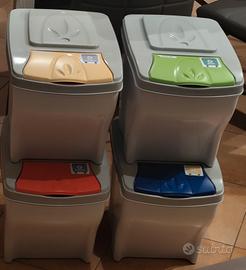 Set pattumiere raccolta differenziata Bama–4 pezzi