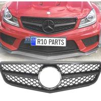 GRIGLIA MERCEDES W204 11-14 LOOK AMG C63 NERO LUCI