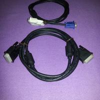 2 Cavi Nuovi Diversi Per Televisioni/Monitor/Compu