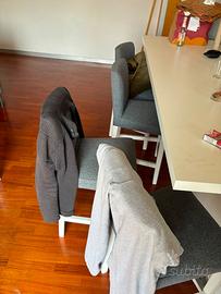 4 sedie IKEA KÄTTIL grigio chiaro