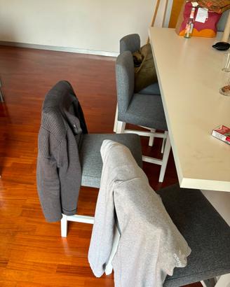 4 sedie IKEA KÄTTIL grigio chiaro
