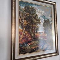 quadro mezzo punto paesaggio inglese 