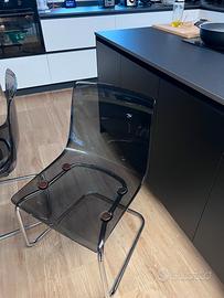 5 sedie Ikea Tobias grigie perfette