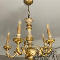 Lampadario classico in stile antico 5 luci dorato