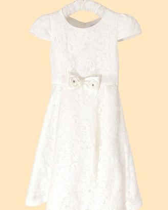 Abito da Cerimonia Pizzo Bianco Bambina