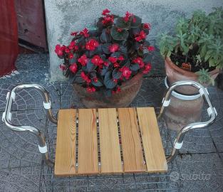 Sedile x vasca bagno 5 doghe in larice