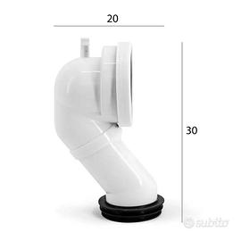 Curva tecnica a S per wc filomuro traslato