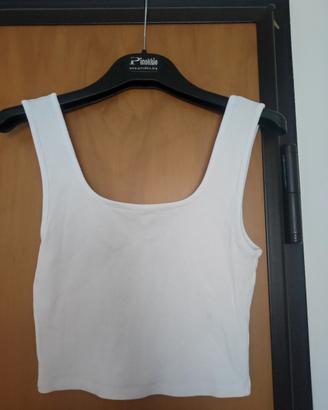 Top corto bianco 
