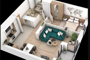 Ampio bilocale Cornate D'adda-balcone e cantina